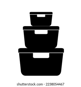 container vector icon isolated on white background, vector illustration, cookware, kitchenware