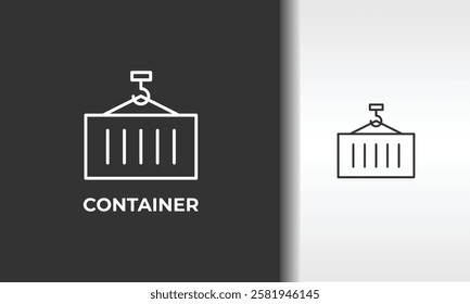 Container Vector, Icon Or Logo Sign Isolated Symbol Illustration