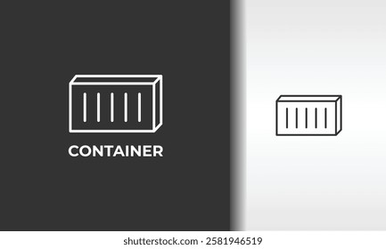 Container Vector, Icon Or Logo Sign Isolated Symbol Illustration