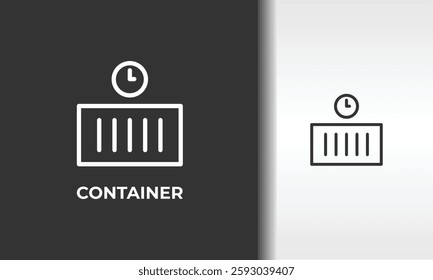 Container Vector, Icon Or Logo Sign Isolated Symbol Illustration
