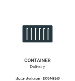 Container vector icon on white background. Flat vector container icon symbol sign from modern delivery collection for mobile concept and web apps design.