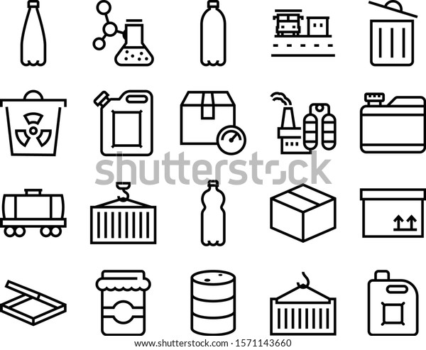 Container Vector Icon Set Such Restaurant Stock Vector Royalty Free