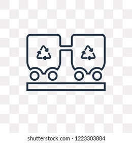 Container vector outline icon isolated on transparent background, high quality linear Container transparency concept can be used web and mobile