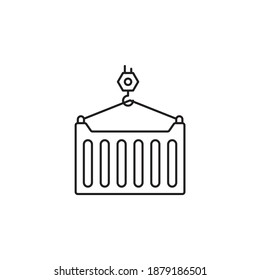 Ilustración de estilo de icono de contorno del vector de contenedor. Archivo EPS 10 