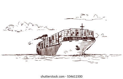 Container vessel sketch