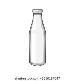 container vintage milk bottle cartoon. storage beverage, classic transparent, durable refillable container vintage milk bottle sign. isolated symbol vector illustration