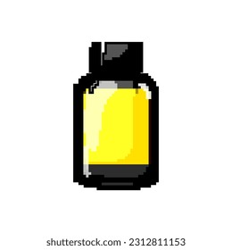 container vitamin bottle game pixel art retro vector. bit container vitamin bottle. old vintage illustration