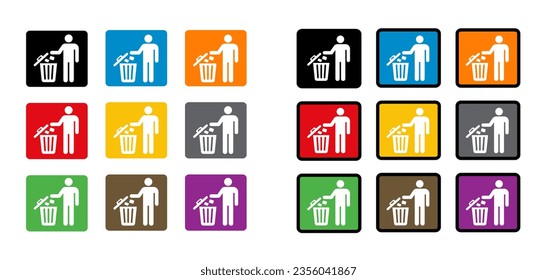 Container. Waste bin or or litterbin. Garbage can, trash can. Waste Recycling. Global day of recycling or America recycles day. Recycle, glass, plastic, metal, paper, organic waste. Dustbin.