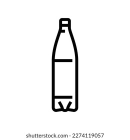 container water plastic bottle line icon vector. container water plastic bottle sign. isolated contour symbol black illustration