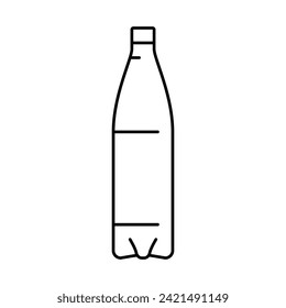 vectores de icono de línea de botella de plástico de agua de recipiente. signo del frasco de plástico de agua del recipiente. símbolo de contorno aislado ilustración negra