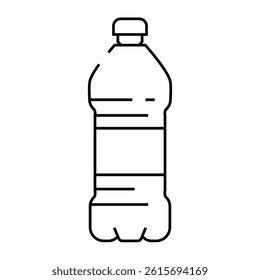 container water plastic bottle line icon vector. container water plastic bottle sign. isolated contour symbol black illustration