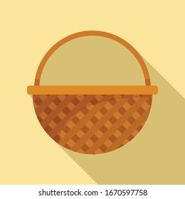 Container wicker icon. Flat illustration of container wicker vector icon for web design