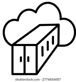 Containerization Icon Element For Design