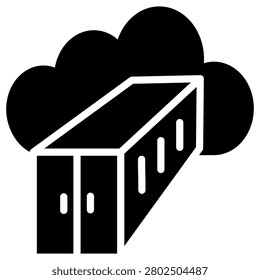 Containerization Icon Element For Design