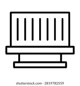 Containerization Line Icon representing containerization, suitable for web interfaces, presentations, reports, apps, and clean design projects