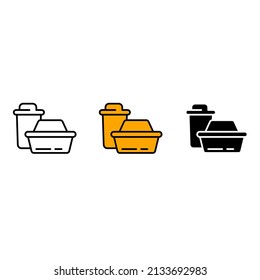 containers icons  symbol vector elements for infographic web