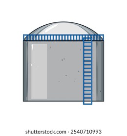 containment oil tank storage cartoon. infrastructure logistics, refinery distribution, safety maintenance containment oil tank storage sign. isolated symbol vector illustration