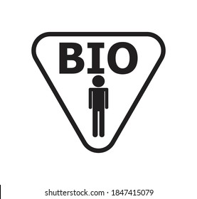 Contains biological material of human black icon vector illustration