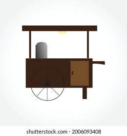 Contains food vendors to push vector illustration