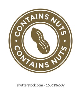 Contains nuts free badge or logo vector template. 