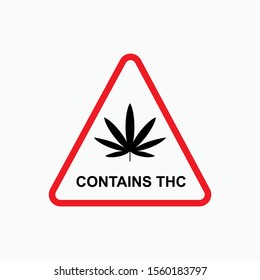 Contains Thc Warning Information Product Illustration Stock Vector ...