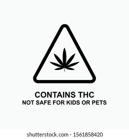 Contains Thc Warning Information Product Illustration Stock Vector ...