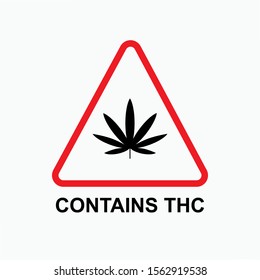 Contains Thc Warning Information Product Illustration Stock Vector ...