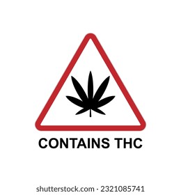 Contains THC Warning. Information Product Symbol.