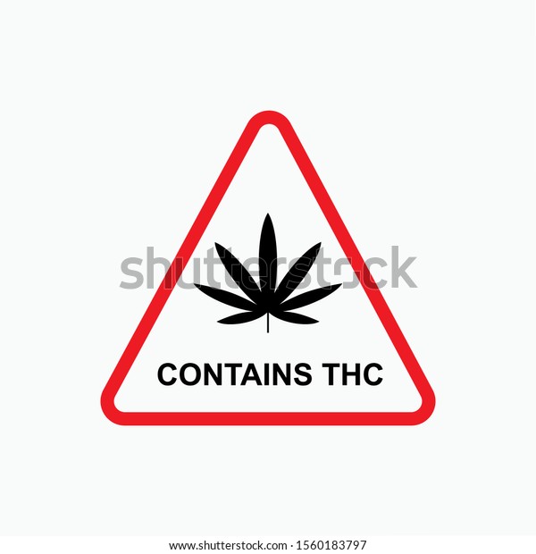 Contains Thc Warning Information Product Illustration Stock Vector ...