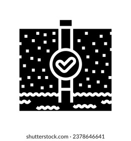 contaminant detection hydrogeologist glyph icon vector. contaminant detection hydrogeologist sign. isolated symbol illustration