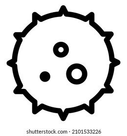 Contaminate virus with fine spikes around the ring and a bacterial host