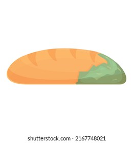 Contaminated bakery icon cartoon vector. Food bacteria. Virus trash
