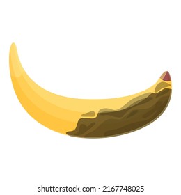 Contaminated banana icon cartoon vector. Food virus. Fruit contamination