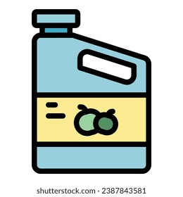 Contaminated food liquid icon outline vector. Safety food. Virus bacteria color flat
