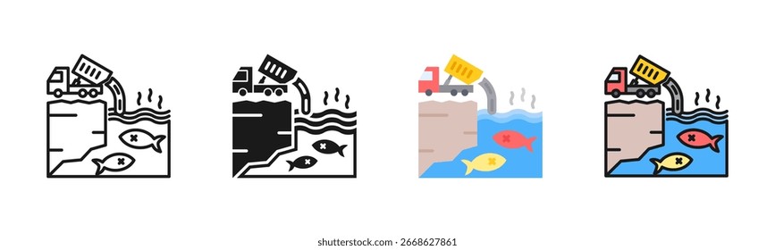 Contaminated River Icon Pack Em Vários Estilos
