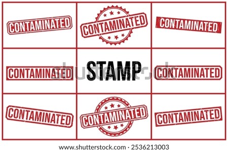 Contaminated rubber stamp vector illustration on white background