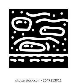 contaminated shore oil stains glyph icon vector. contaminated shore oil stains sign. isolated symbol illustration