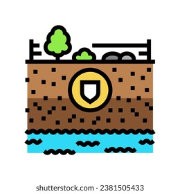 contaminated sites hydrogeologist color icon vector. contaminated sites hydrogeologist sign. isolated symbol illustration