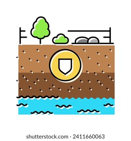 contaminated sites hydrogeologist color icon vector. contaminated sites hydrogeologist sign. isolated symbol illustration