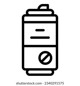 Kontaminierte Soda-Symbol-Umrandungsvektor. Sicherheitsbakterien. Sicherheitsnahrung