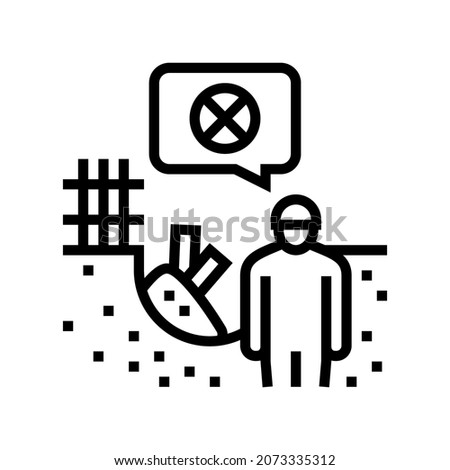 contaminated soil removal line icon vector. contaminated soil removal sign. isolated contour symbol black illustration