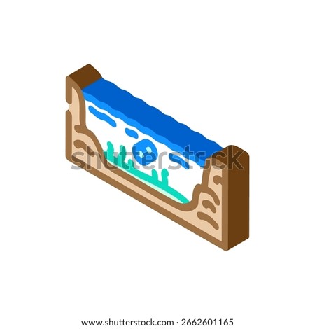 contaminated water source tablets isometric icon vector. contaminated water source tablets sign. isolated symbol illustration