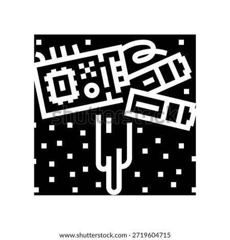 contaminating soil e waste pollution glyph icon vector. contaminating soil e waste pollution sign. isolated symbol illustration