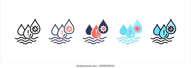 Contamination Multi Style Icon Set