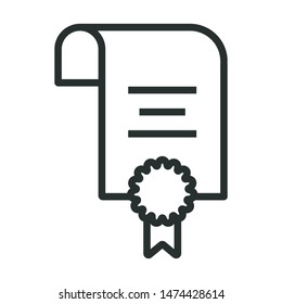 contarct - minimal line web icon. simple vector illustration. concept for infographic, website or app.