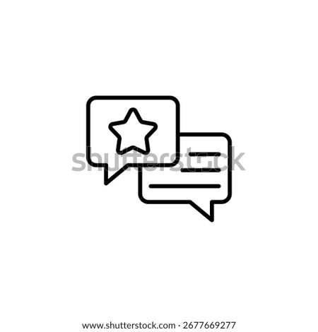 Contemplate Recognition Symbol Communicating Through Dialogue Bubble In Linear Style