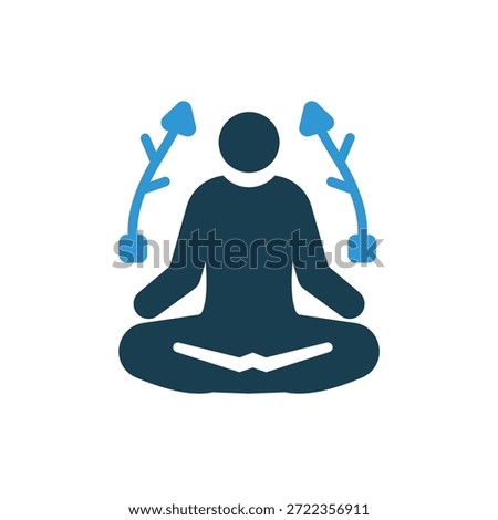 contemplation icons outline and Flat Style,transparent background