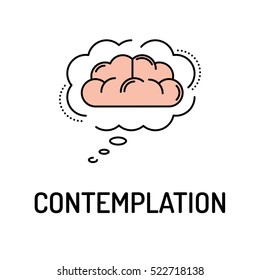 CONTEMPLATION Line icon