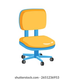 A contemporary 2d icon of swivel chair design