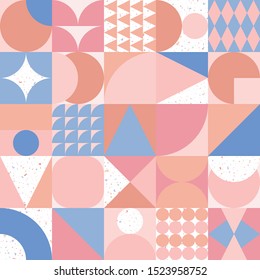 contemporary abasstract mid-century modern retro geometric seamless pattern background vector illustration